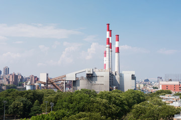 Fototapeta na wymiar power station in new york