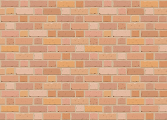 Brick wall. Red brick building seamless pattern. Vector