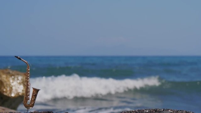 big waves and saxophone