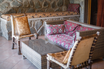Ethiopian outdoor living room patio set