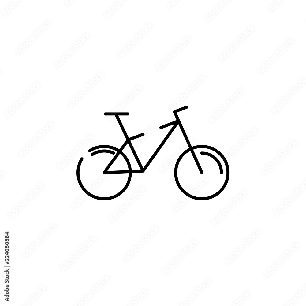 Poster a bike icon. element of transportation icon for mobile concept and web apps. thin line a bike icon c