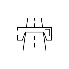 highway bridge icon. Element of transportation icon for mobile concept and web apps. Thin line highway bridge icon can be used for web and mobile