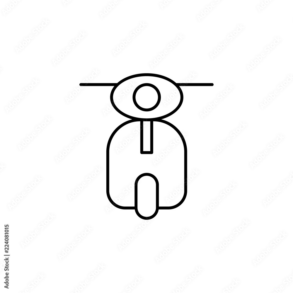 Aufkleber moped icon. element of transportation icon for mobile concept and web apps. thin line moped icon can