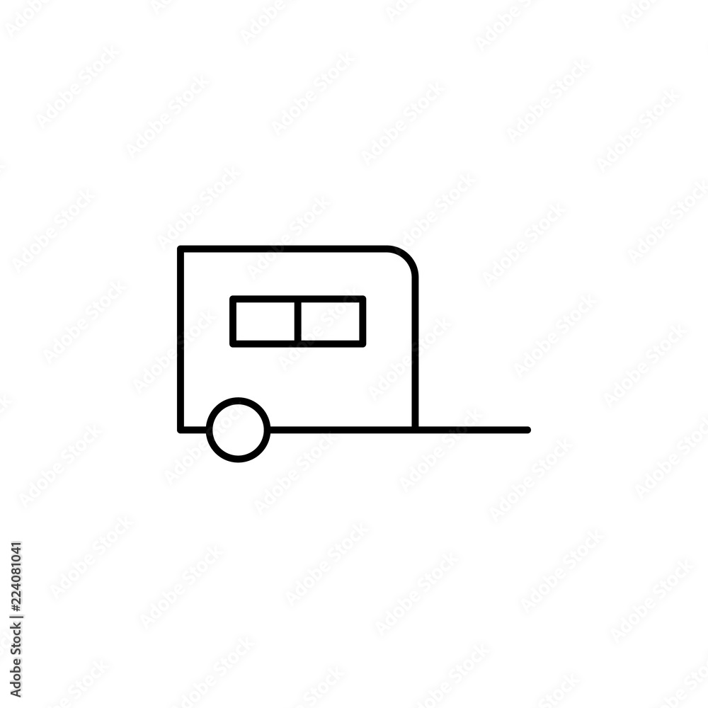 Poster trailer icon. element of transportation icon for mobile concept and web apps. thin line trailer icon