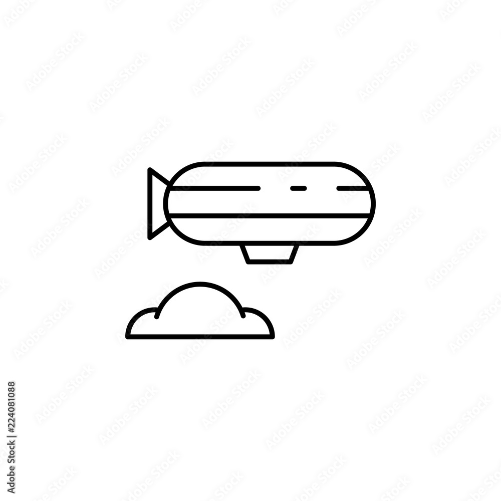 Poster airplane icon. element of transportation icon for mobile concept and web apps. thin line airplane ic