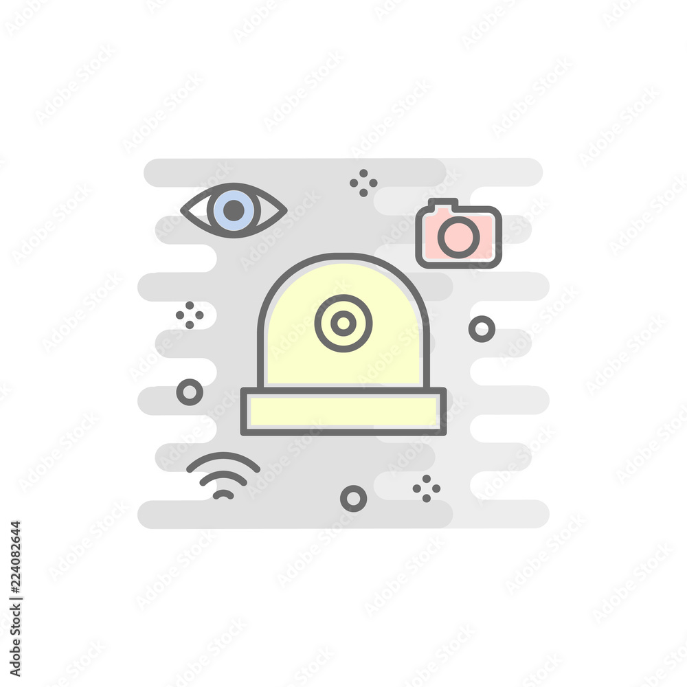 Poster smart camera colored icon. element of colored smart technology icon for mobile concept and web apps.
