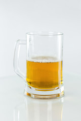 Glass of beer on isolated background.