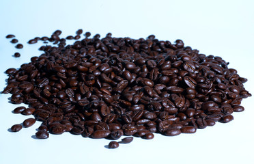 A pile of coffee beans