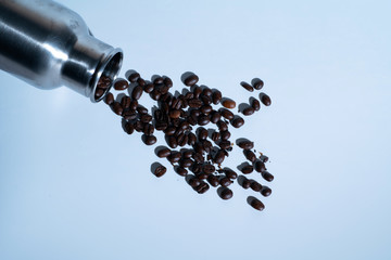 Coffee and a metal thermos