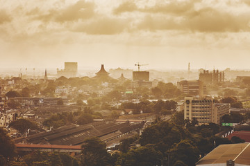 Top view to the Colombo old city