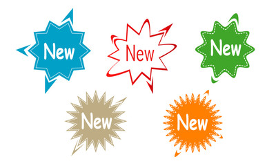 collection of sunburst star burst design vector