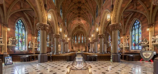 Foto op Canvas Panorama of the interior of the historic Cathedral of the Immaculate Conception in Albany, New York © gnagel