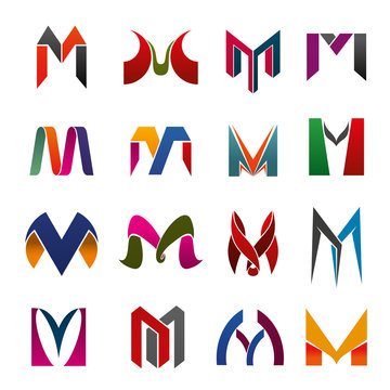 Leter M icons and symbols