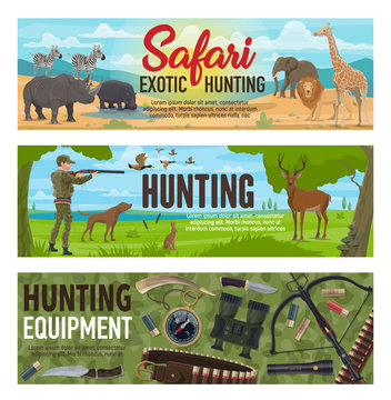 African safari and forest hunting sport