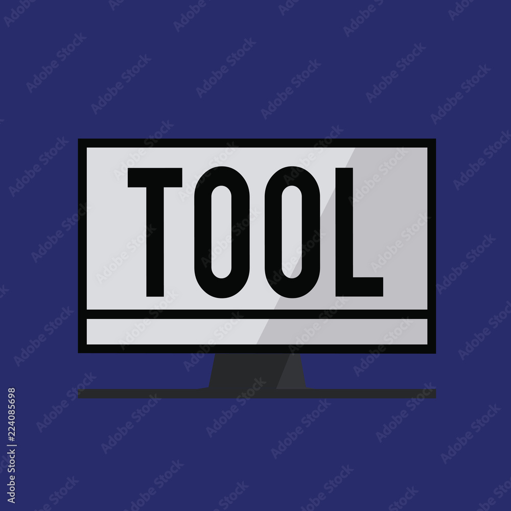 Poster conceptual hand writing showing tool. business photo text a thing used in an occupation device that 