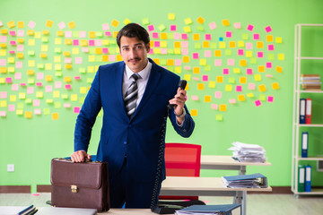 Businessman with many conflicting priorities   