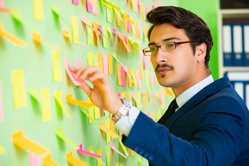 Businessman with many business priorities