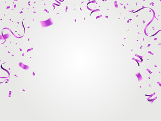 Fuchsia metallic baloons on the upstairs with clear path isolated on white background