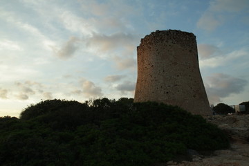 Ruina de castillo en isla