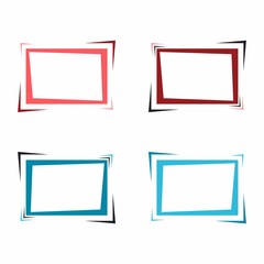 Set of bright frames for text or banner.