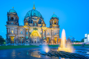 Berlin Cathedral in Berlin, Germany at night © orpheus26
