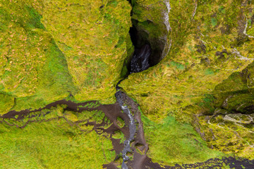 Waterfall and hole