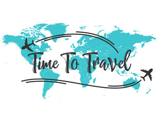 Time to travel inscription quote - Powered by Adobe