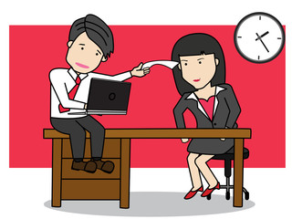 Employee employee discuss work