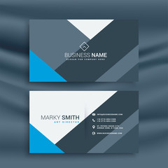 Naklejka premium geometric blue business card template