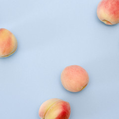 Whole ripe beautiful peaches