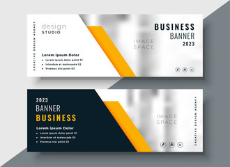 elegant yellow professional business banner template