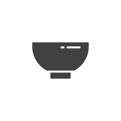 Empty Bowl vector icon. filled flat sign for mobile concept and web design. simple solid icon. Symbol, logo illustration. Pixel perfect vector graphics