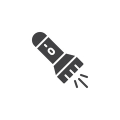 Flash light vector icon. filled flat sign for mobile concept and web design. Flashlight simple solid icon. Torch symbol, logo illustration. Pixel perfect vector graphics