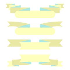 Fototapeta premium ribbon banner set on white background