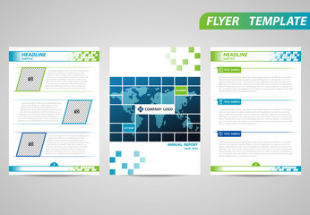 Flyer Template Brochure Modern A4 Design with empty space for photo. Suitable for corporate annual report and prospectus - obrazy, fototapety, plakaty