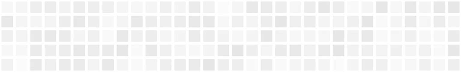 Abstract horizontal banner or background of big squares or pixels in white colors.