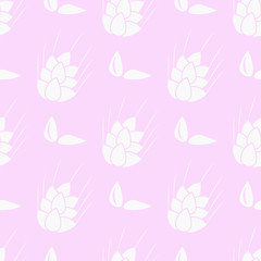 seamless floral pattern with ears of wheat