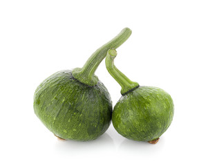 Green pumpkin isolated on the white background