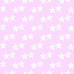 Geometric seamless pattern. Smiling starfish