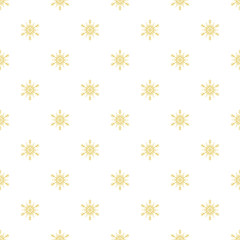 Vector seamless pattern of gold snowflakes. Seamless pattern.