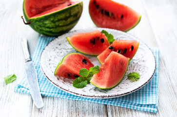 Plate with Watermelon