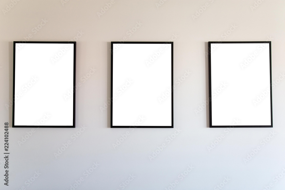Poster blank frame mock up for text message or content.