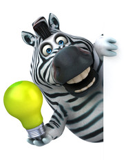 Fun zebra - 3D Illustration