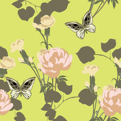 Beautiful seamless floral pattern background. 