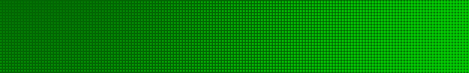 Abstract halftone gradient horizontal banner in green colors
