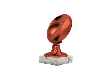 Rugby Bronze Trophy with Marble Base