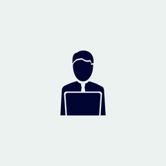 businessman icon, vector illustration. flat icon