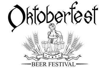 оktoberfest hand drawn lettering, festival, oktoberfest lettering for logotype, flyer, posters, card, label, postcard, badge, banner, oktoberfest logo, Bavarian festival, beer party, beer logo