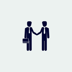 business icon, vector illustration. flat icon