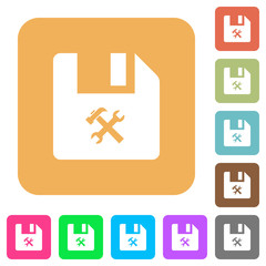 Obraz premium File tools rounded square flat icons